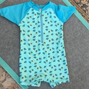 4/$25 kids Blue Swim Romper leveret